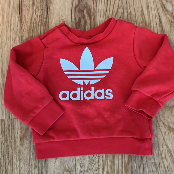 ADIDAS Red Track Suit, 9 months - Picture 2 of 4